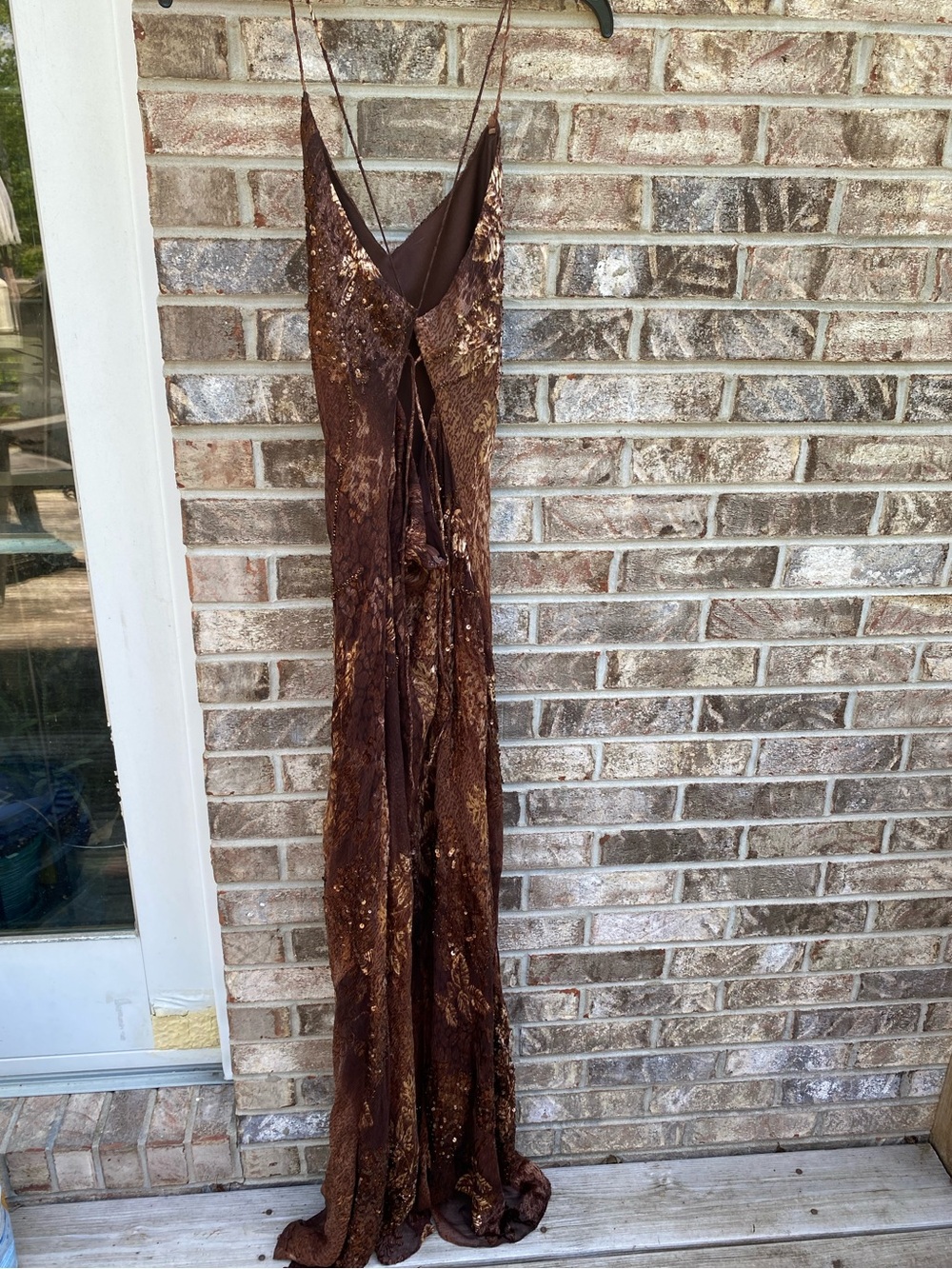 Rare Vintage Y2K Shaina June Beaded Silk Burnout Fairy Prom Dress - Picture 9 of 16